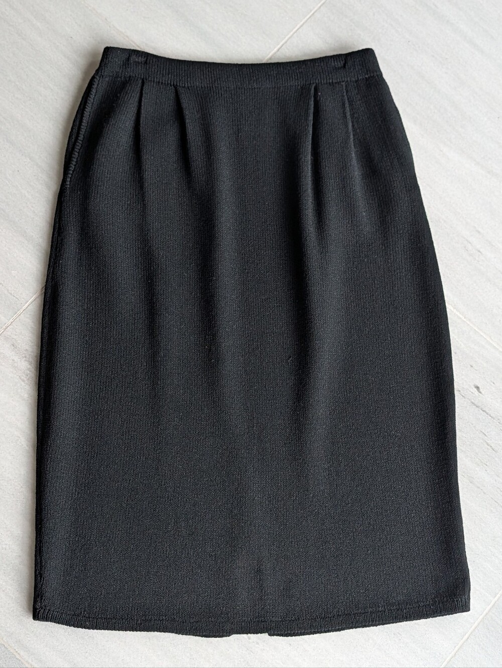 black ST JOHN vintage knit pencil skirt S M